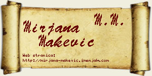 Mirjana Makević vizit kartica